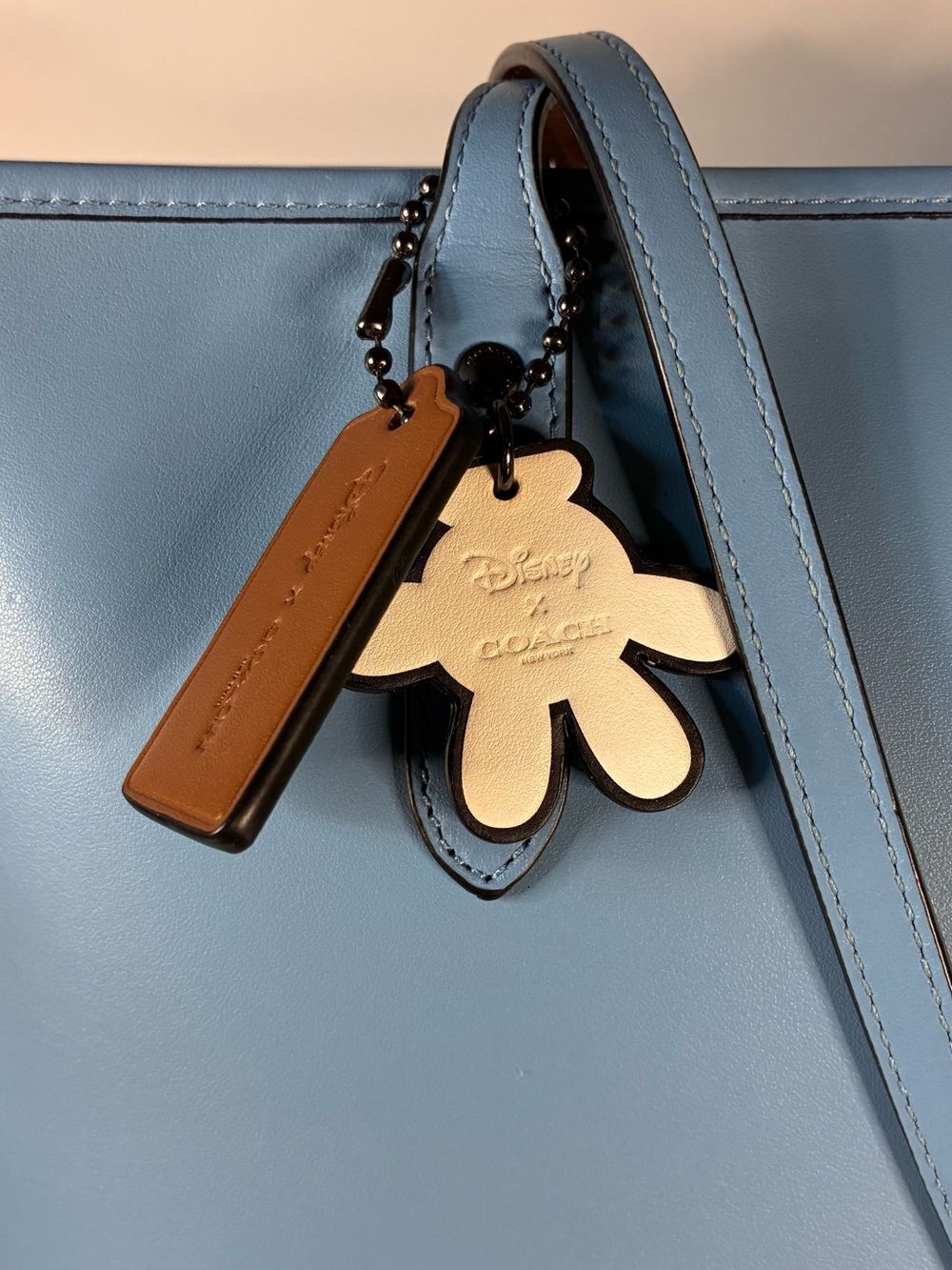 Disney X Coach Mickey Blue Calf Leather City Tote - Picture 3 of 14
